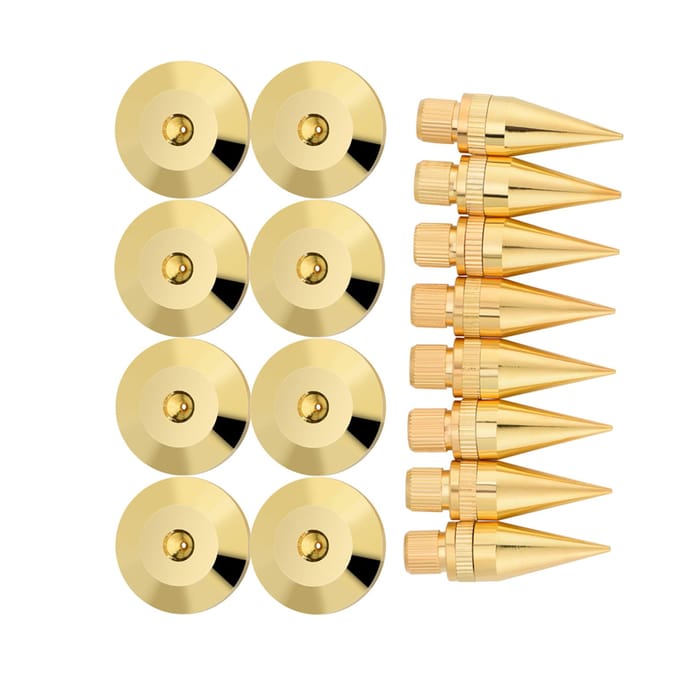 8 Pairs 6 x 36MM Copper Speaker Spike Isolation Stand   Base Pad Feet Mat