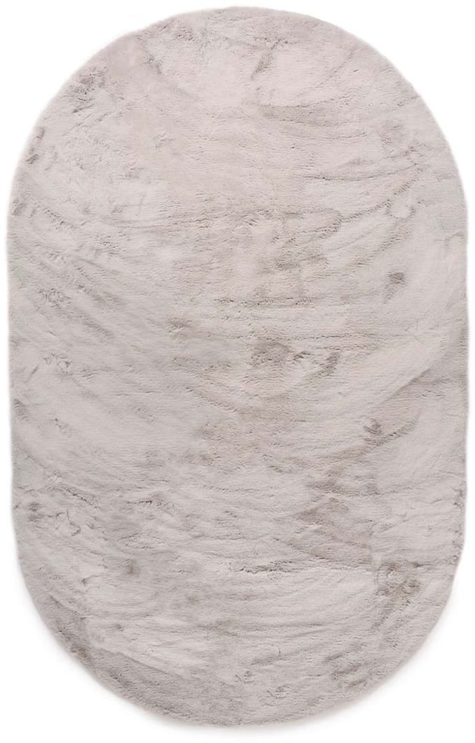 Vloerkleed ovaal hoogpolig - Comfy plus lichtgrijs 100x150
