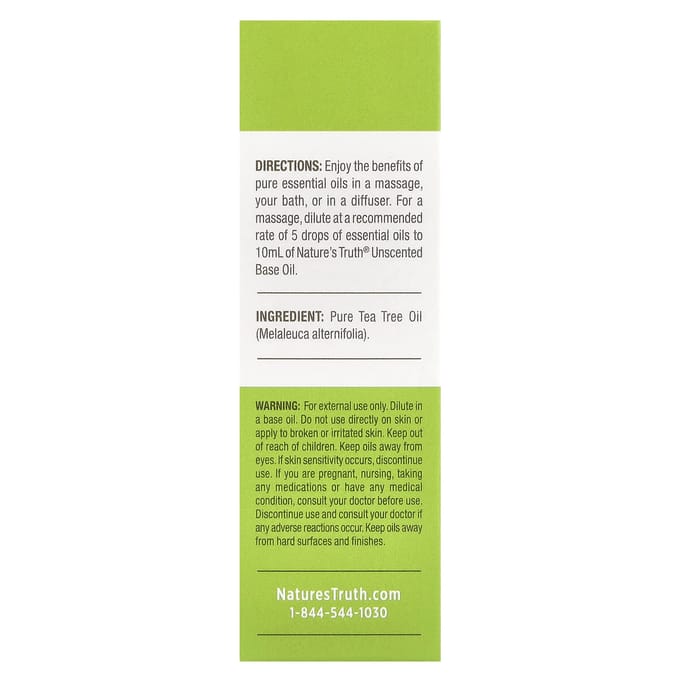 Nature'S Truth, Pure Essential Oil, Purifying Tea Tree, 15 Ml (0.51 Fl Oz)