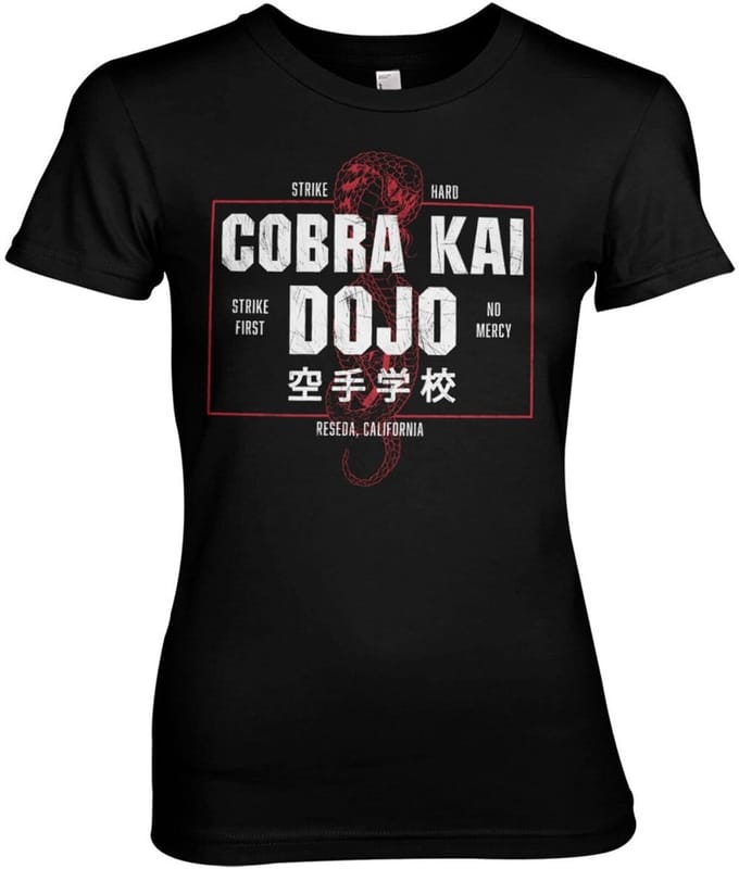 Cobra Kai Dojo Girly Tee dames-T-shirt zwart