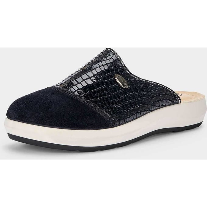 Pantoletten van suède - zwart - Gr. 36 van Goldner Fashion