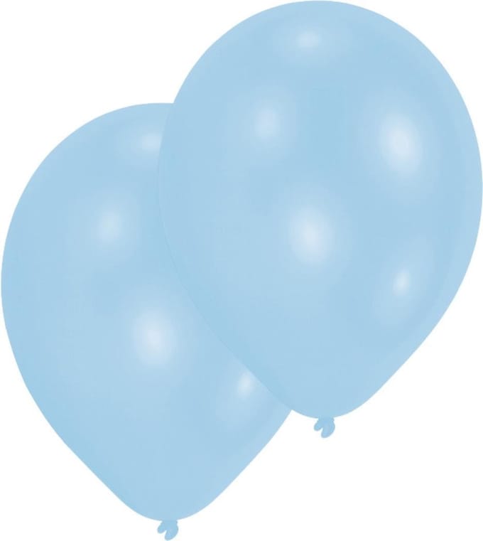 Amscan Ballonnen Parel Lichtblauw 10 Stuks 28 Cm