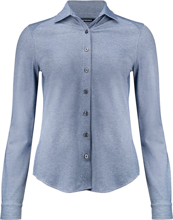 Cutter & Buck Advantage Shirt Dames 352411 - Indigo Melange - 38/M