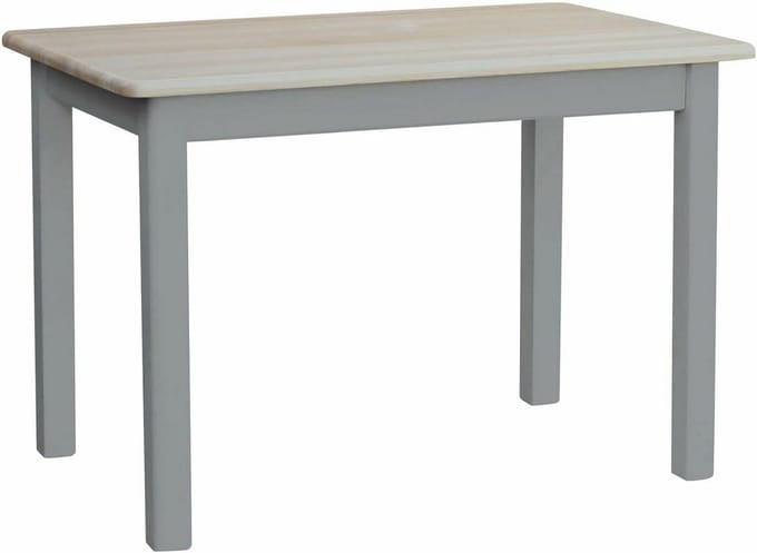 Massieve Houten Eettafel Grenen Grijs Gelakt (80x80 cm)