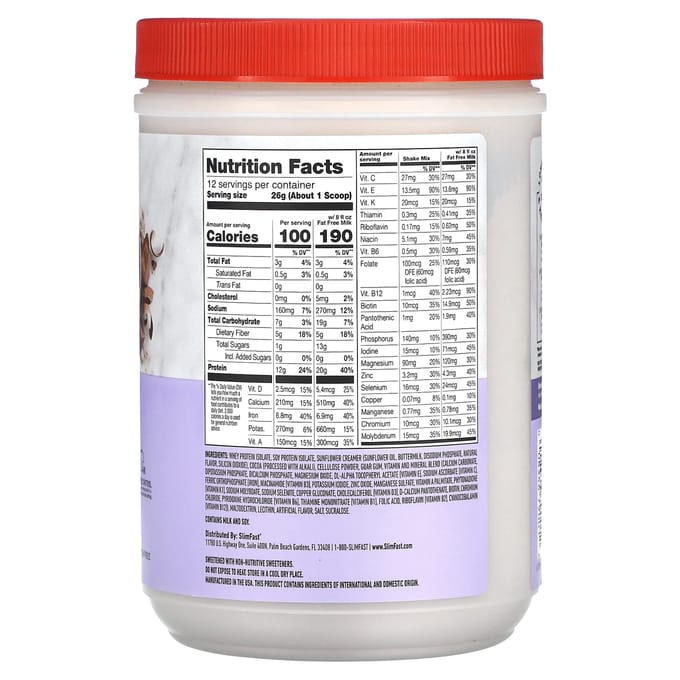 Maaltijdvervangende Smoothie Mix met Hoog Eiwitgehalte, Romige Chocolade, 312G (11Oz)