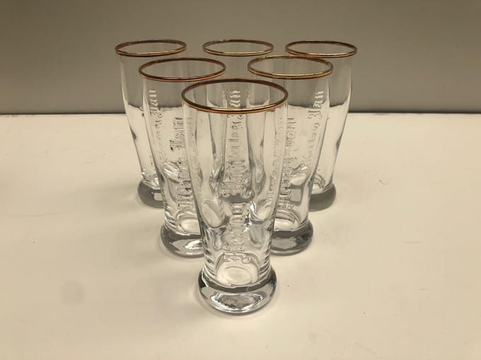 Hertog Jan glas 20cl KLEINTJE Bierglas Doos 6x20cl bierglazen embossed