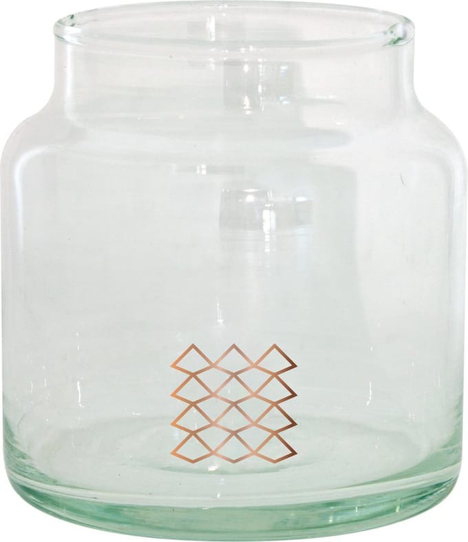 TAK Design Vaas Pattern S - Handgemaakt - Glas - Ø10 x 11 cm - Koper