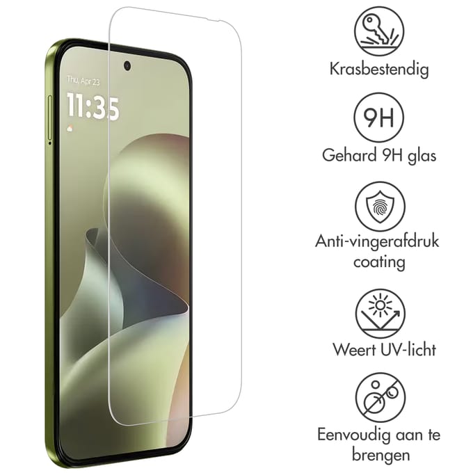 Accezz Screen Protector - Geschikt voor Motorola Moto G77 - Gehard Glas Screenprotector