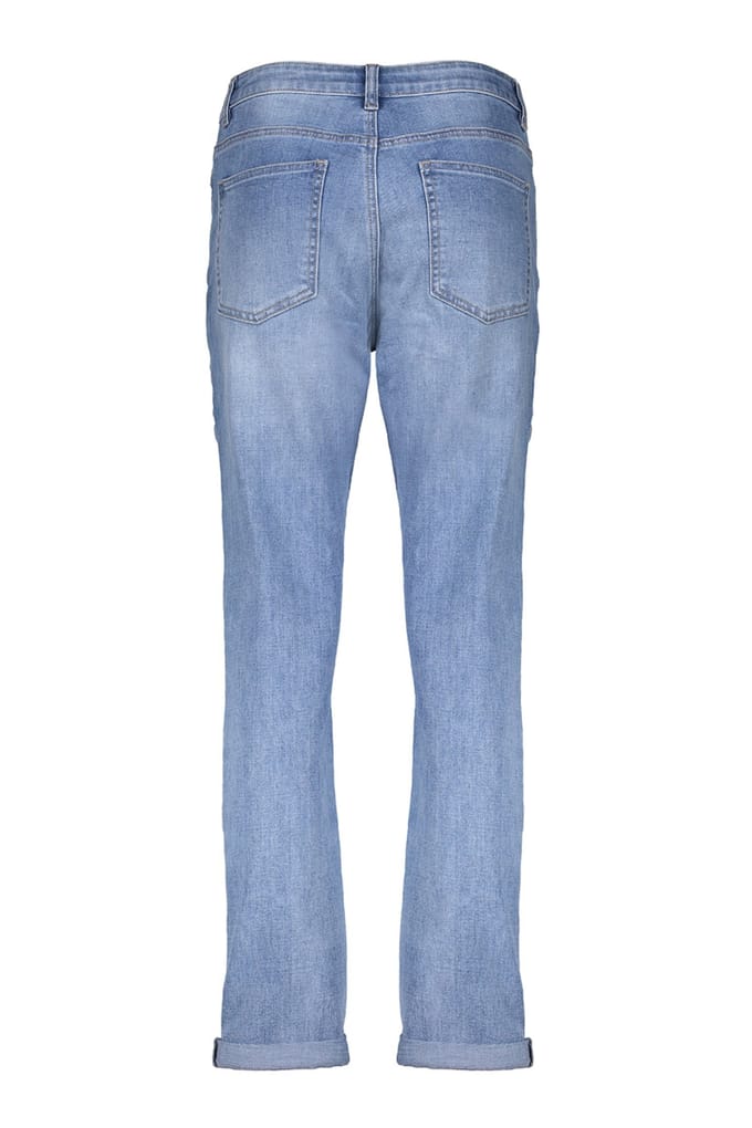 Geisha Jeans Turn-up Stonebleach Denim Größe: M | Straight Jeans Outlet | Damen | Blau