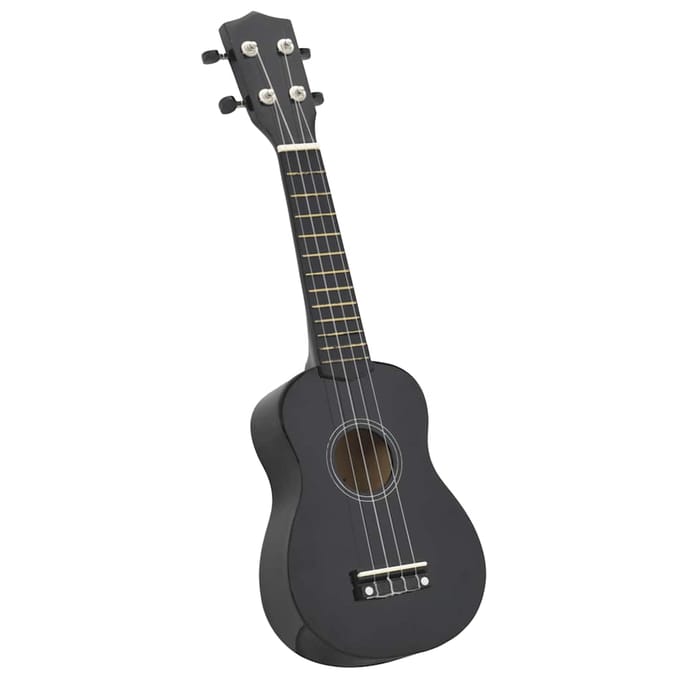 vidaXL - Ukuleleset - met - tas - voor - kinderen - sopraan - 23'' - zwart