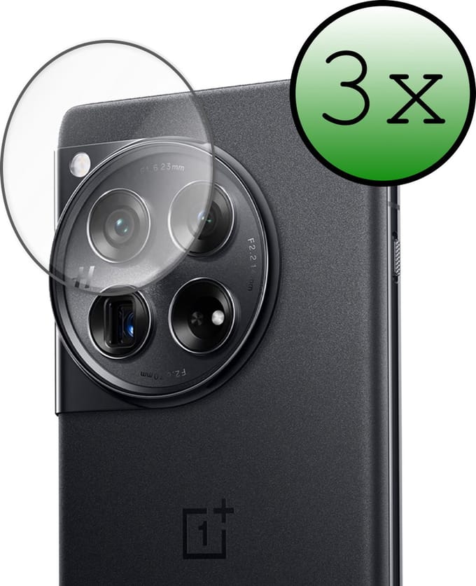 Camera Lens Protector - 3 Stuks Geschikt voor OnePlus 12 - Camera Screenprotector Beschermglas - Gehard Glas - Tempered Glass - Screen Protector