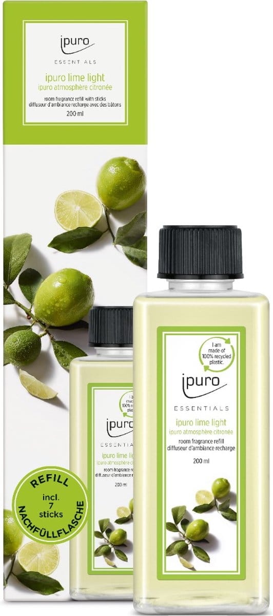 Ipuro Geurdiffuser Navulling Lime Light 200ml
