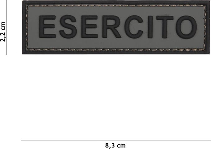 101 Inc Embleem 3D Pvc Esercito Grijs  20066