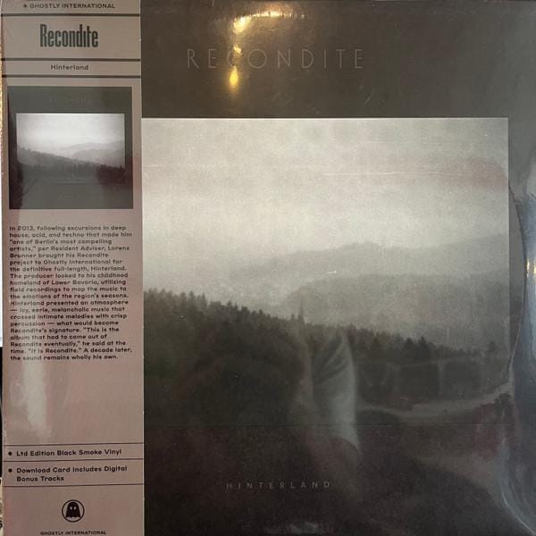 Disque LP RECONDITE - Hinterland GI190LP Ghostly Interna 2024 US Danse & Électronique