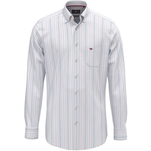 Fynch-Hatton Overhemd Washed Oxford Multi Stripe Button-Down New Breeze / male