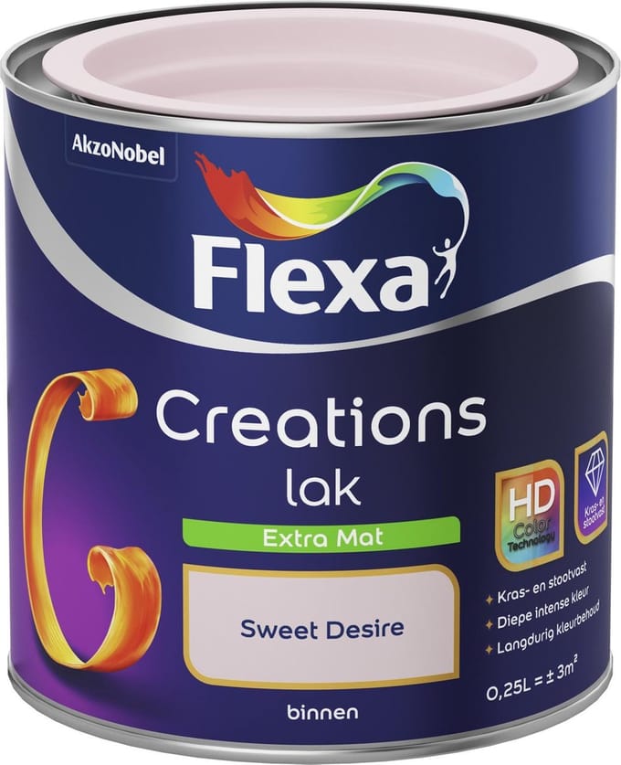 Flexa - Creations - Lak - Extra Mat - Sweet Desire - 250 ml