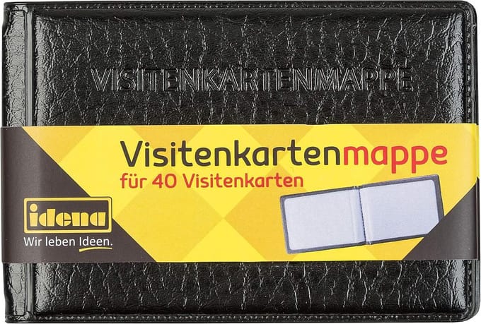 Visitekaartjesmap voor 40 Kaarten - Imitatieleer - Compact Zakenmapje