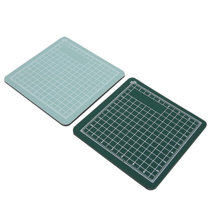 2 stuks 8x8cm Mini Snijmat Board Zelfhelend Antislip PVC Pad Knutselgereedschap gray