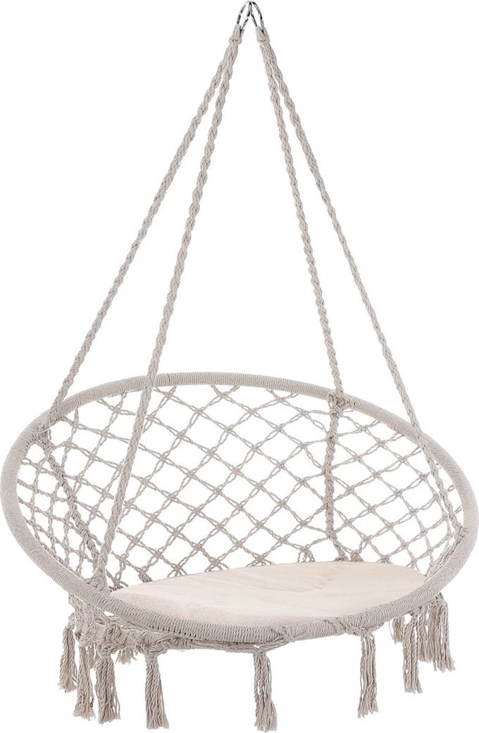 Detex Hangstoel Rond - Crème Ø61cm