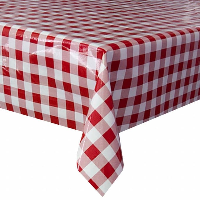 Mexicaans Tafelzeil Grote Ruit - 120 x 220 cm - Rood