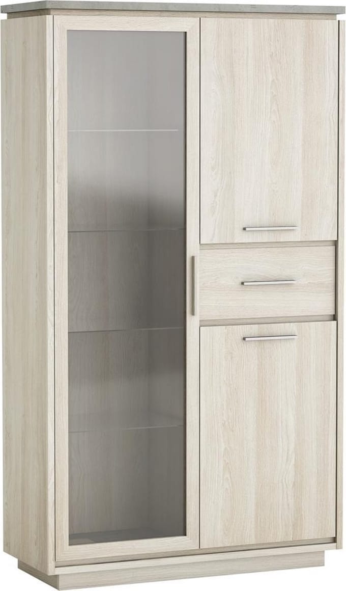 Belfurn - Bordoux vitrinekast - Bleek/Grijs