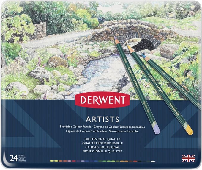 Derwent Artist potloden assorti in blik 24 stuks