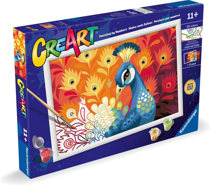 Ravensburger - CreArt - Proud Peacock - Schilderen op Nummer