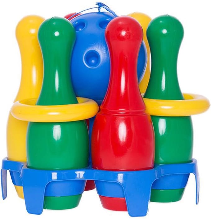 Bowling set voor kinderen 2-in-1 Ringwerpset - Hemar