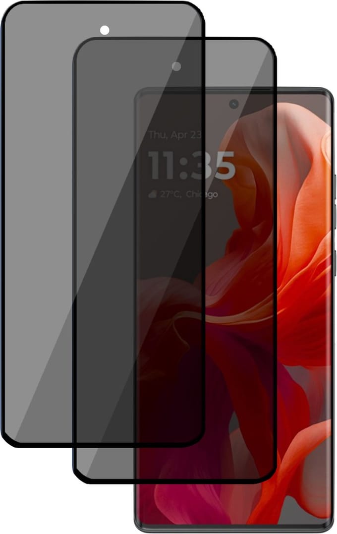 2x Privé Screenprotector geschikt voor Motorola Moto G85 Screenprotector - Privacy Beschermglas - Privacy Proteqt+