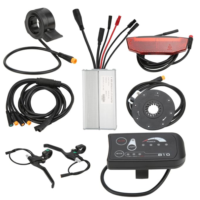 Elektrische Fiets 36V48V 30A Waterdichte Controller met S810 Display Kit voor 36V48V 1000W Motor black