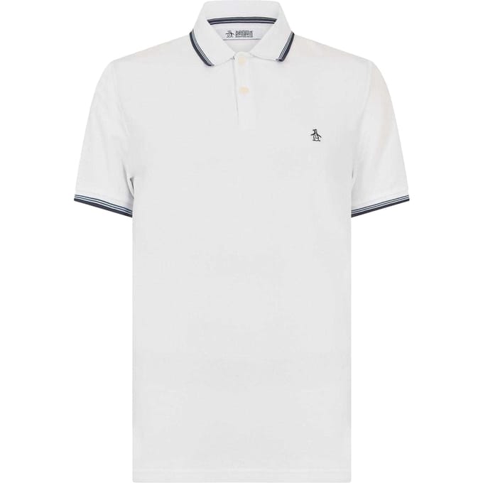 Original Penguin Heren Pique Poloshirt met korte mouwen (Wit)