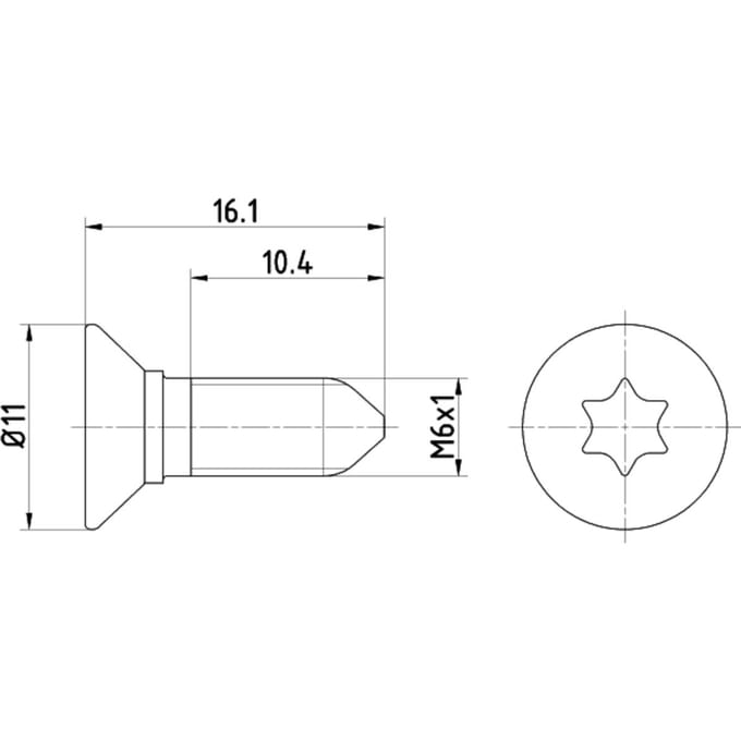 Schroef, remschijf TEXTAR TPM0008