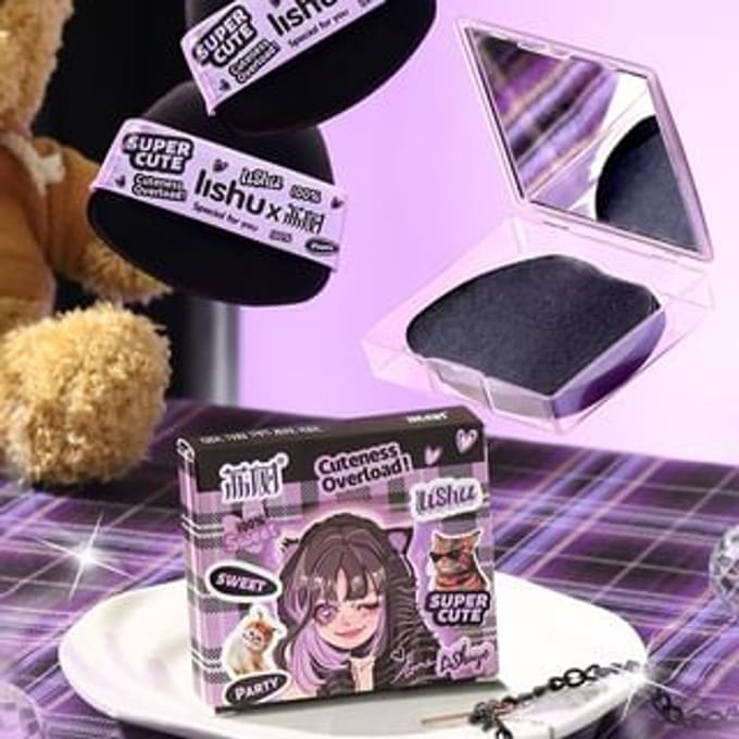lishu  - Bamboo Charcoal Portable Powder Puff Blotting Paper - 2 Types Bamboo Charcoal Powder (100pcs)