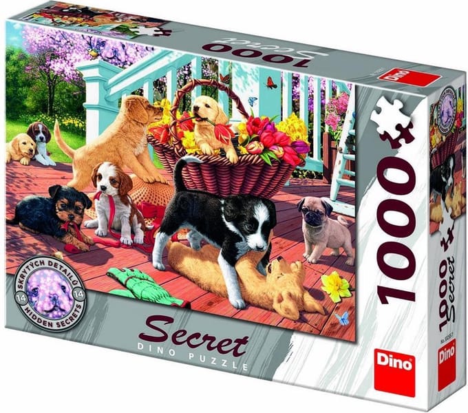 Dino puzzel honden puppies 1000 stukjes legpuzzel dieren.