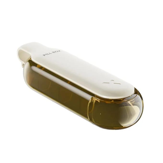 2 en 1 Portable Pince à Comprimés Extracteur Avec Boîte à Médicaments Gadgets Ménagers Comprimés Pilules Outil d'Aide Distributeur de Pilules beige