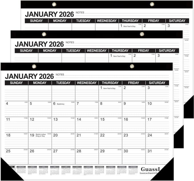 Grote Bureaukalender 2025-2029, Jaarplanner voor School en Kantoor