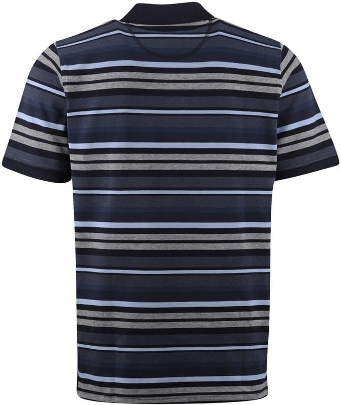 CASA MODA comfort fit heren polo - blauw dessin