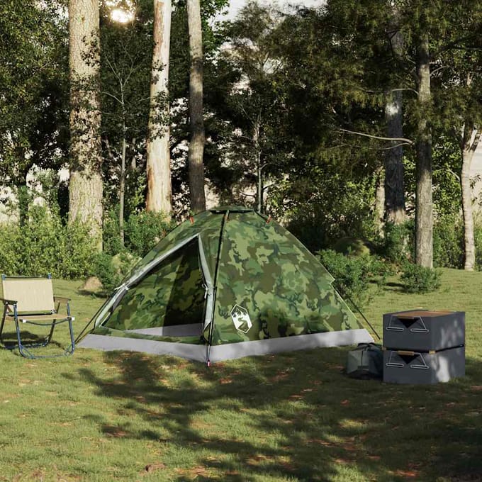 vidaXL - Koepeltent - 2-persoons - waterdicht - camouflage