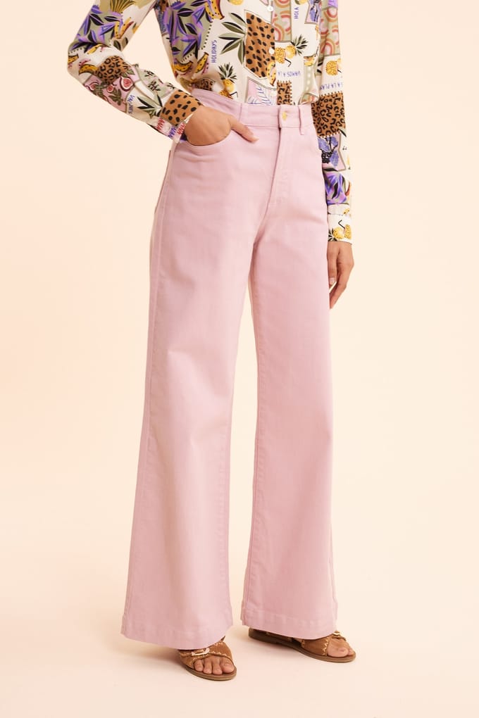 ICode Pink Flare Jeans Pink Größe: W26 | Stoffhosen Outlet | Damen | Rosa