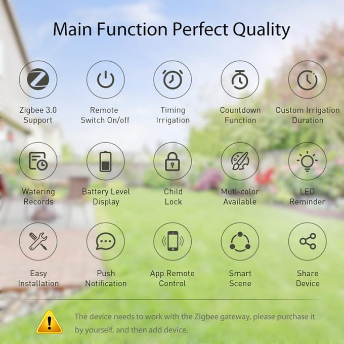 ZigBee 3.0 Sproeier Timer Tuin Automatische Besproeiing Irrigatie Timer Intelligente Timing BSP