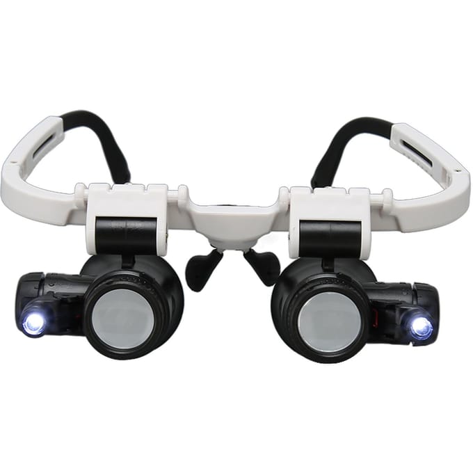 Hoofdbandvergrootglas 7x 10x 15x 25x LED-verlicht vergrootglas voor het maken van sieraden