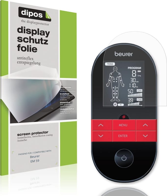 dipos – 4x Matte Beschermfolie geschikt voor Beurer EM 59 | Krasbestendige & antireflecterende Screenprotector Ultra-Thin