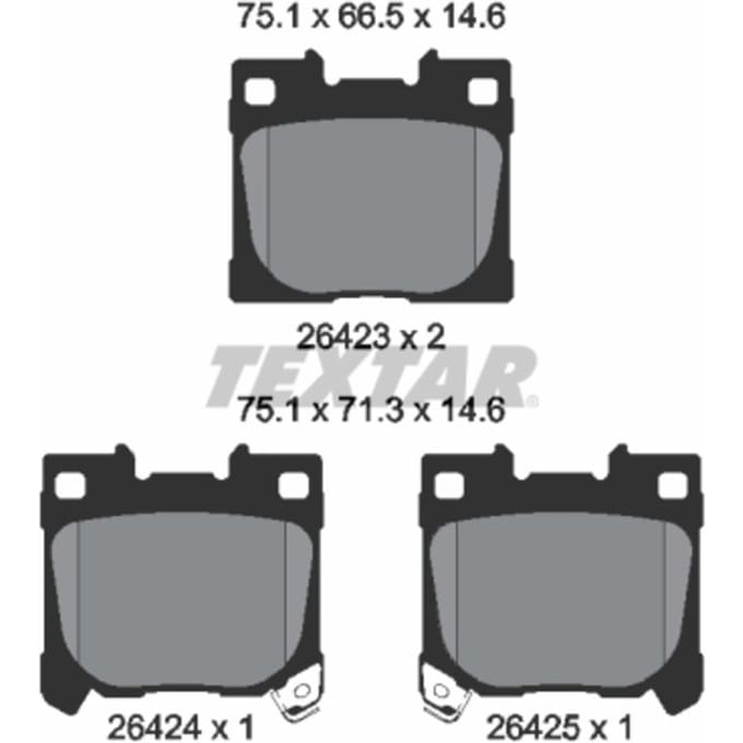 Remblokset TEXTAR 2642301, achter