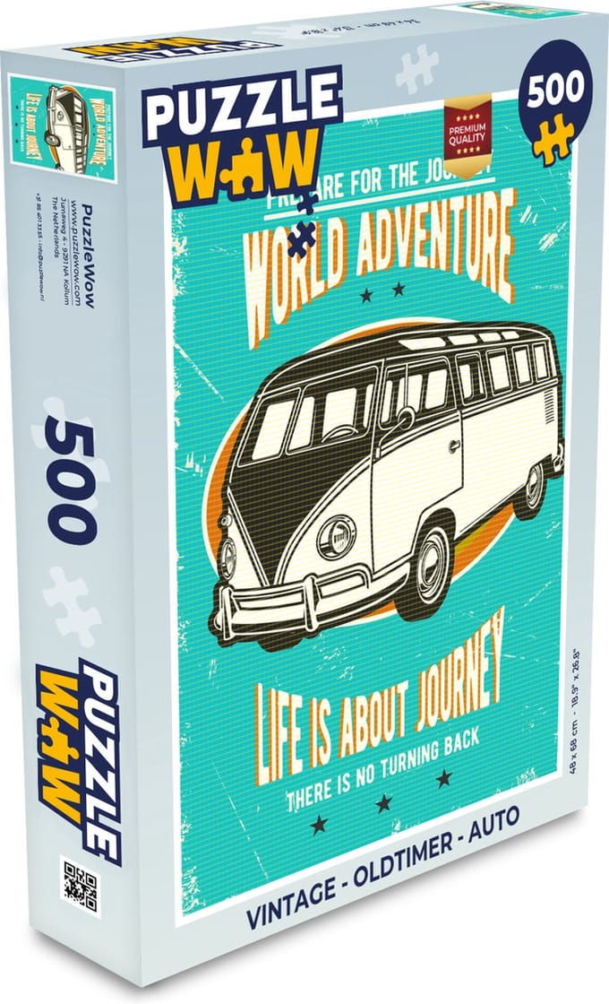 Puzzel Vintage - Oldtimer - Auto - Legpuzzel - Puzzel 500 stukjes