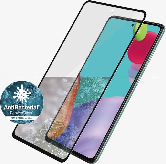 PanzerGlass Screenprotector geschikt voor Samsung Galaxy A52 Glazen | PanzerGlass Edge to Edge Screenprotector - Case Friendly - Zwart