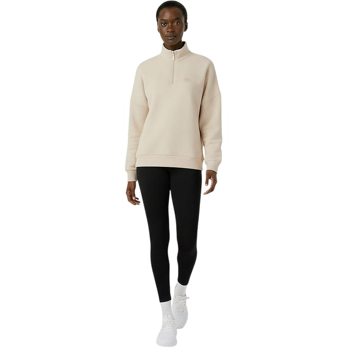 USA Pro Dames/Dames Sweatshirt met Kwart Ritssluiting (Crème)