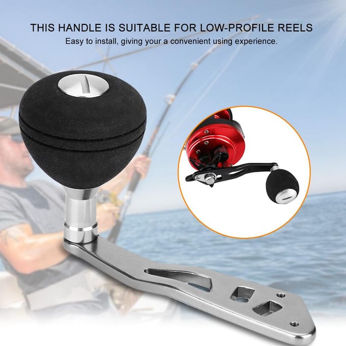 Vismolen Rocker Enkele Vis Rocker Zwengelarm met EVA Handvat voor Baitcasting Molen black