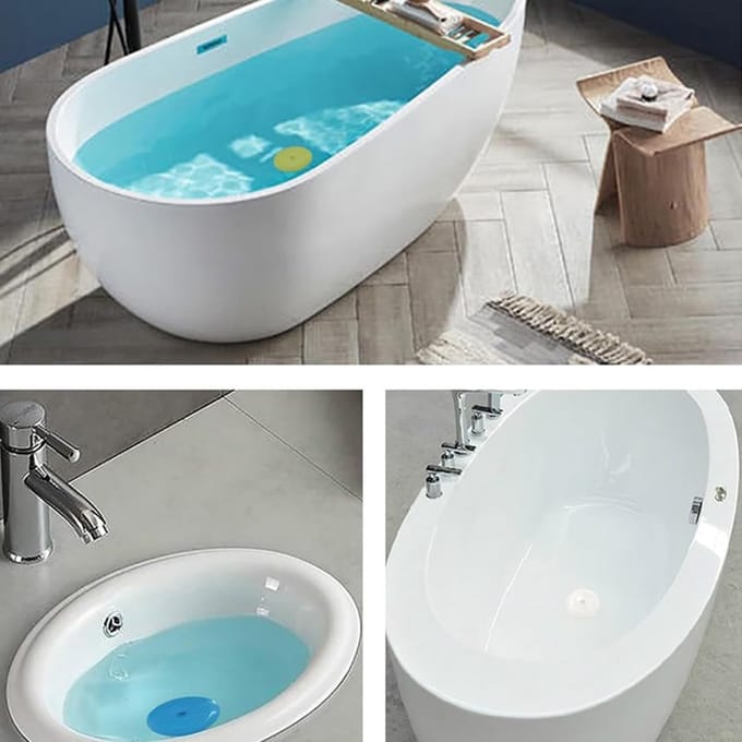 Bad Stopper - Afvoerstop Douche - Badkamer Gebruik - Universele Pasvorm - 15 cm - Grijs
