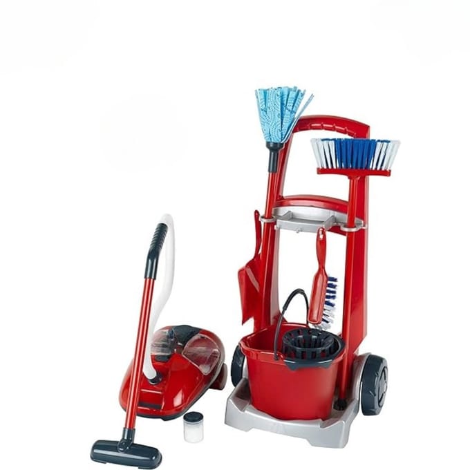 MMP® Schoonmaakkar - Poets Wagen - Schoonmaakkast - 29x24x60cm - Rood