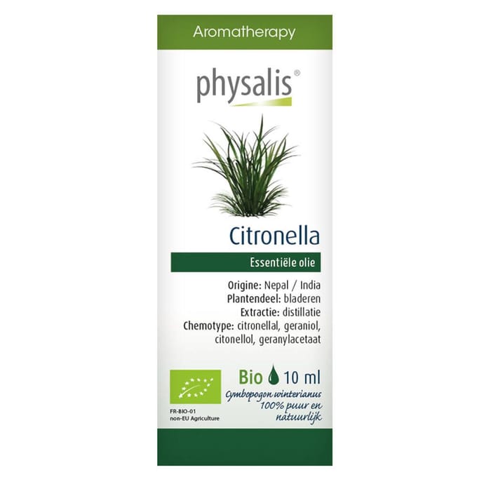 Physalis® Java Citronella Essentiële Olie Bio 10 Etherische olie